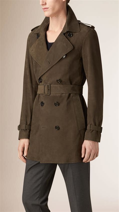 burberry olive green trench coat